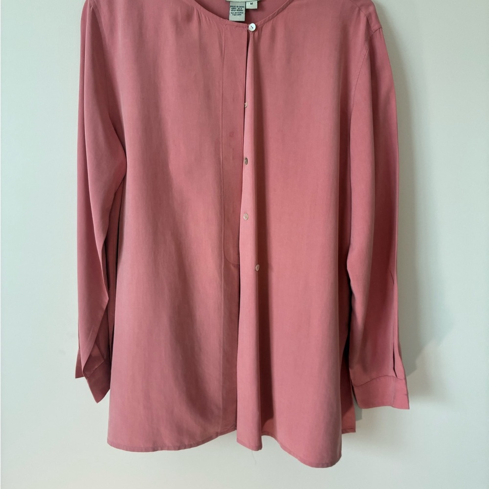 VINTAGE Ann Taylor Rose 100% Silk Blouse